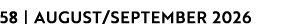 58 | AUGUST/SEPTEMBER 2026