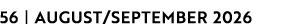 56 | AUGUST/SEPTEMBER 2026