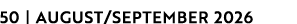 50 | AUGUST/SEPTEMBER 2026