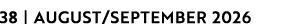 38 | AUGUST/SEPTEMBER 2026