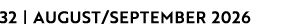 32 | AUGUST/SEPTEMBER 2026