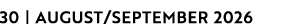 30 | AUGUST/SEPTEMBER 2026