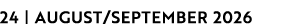 24 | AUGUST/SEPTEMBER 2026