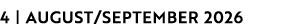 4 | AUGUST/SEPTEMBER 2026