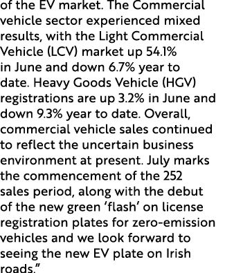 of the EV market. The Commercial vehicle sector experienced mixed results, with the Light Commercial Vehicle (LCV) ma...