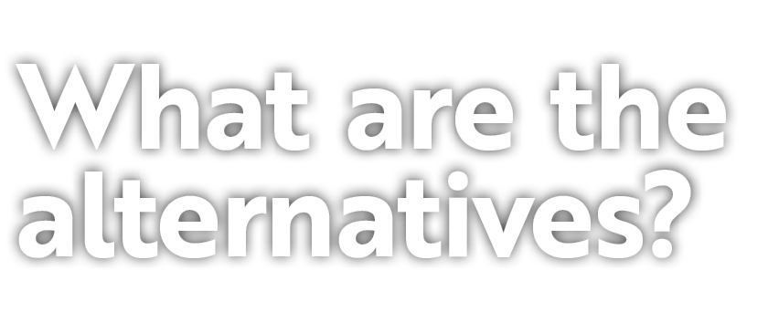  What are the alternatives?