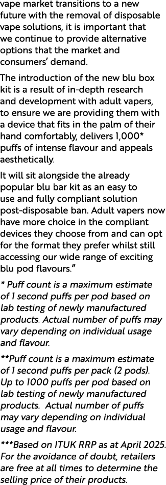 vape market transitions to a new future with the removal of disposable vape solutions, it is important that we contin...