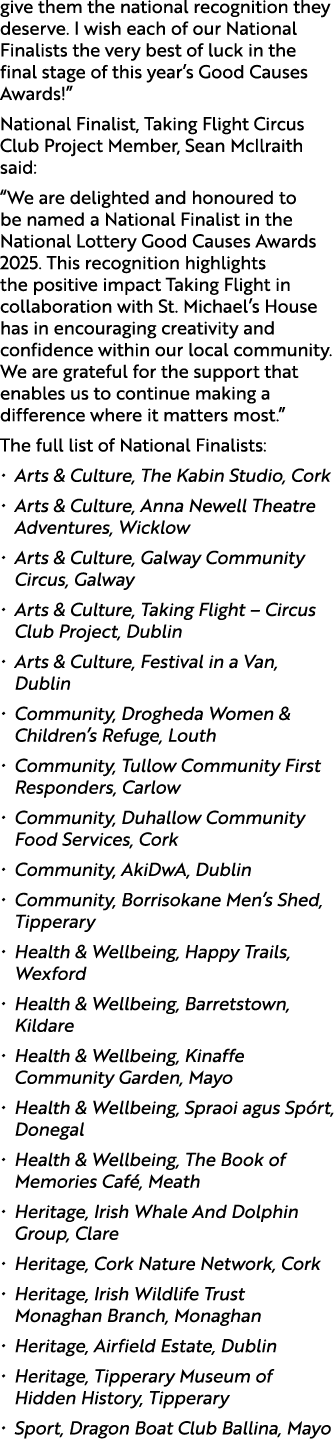 give them the national recognition they deserve. I wish each of our National Finalists the very best of luck in the f...