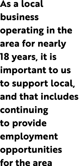 As a local business operating in the area for nearly 18 years, it is important to us to support local, and that inclu...