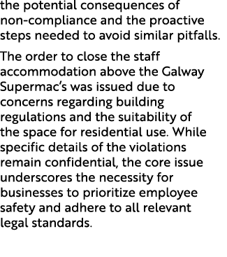 the potential consequences of non compliance and the proactive steps needed to avoid similar pitfalls. The order to c...