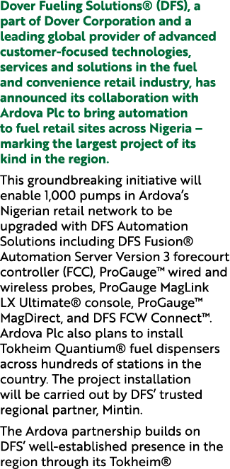 Dover Fueling Solutions® (DFS), a part of Dover Corporation and a leading global provider of advanced customer focuse...