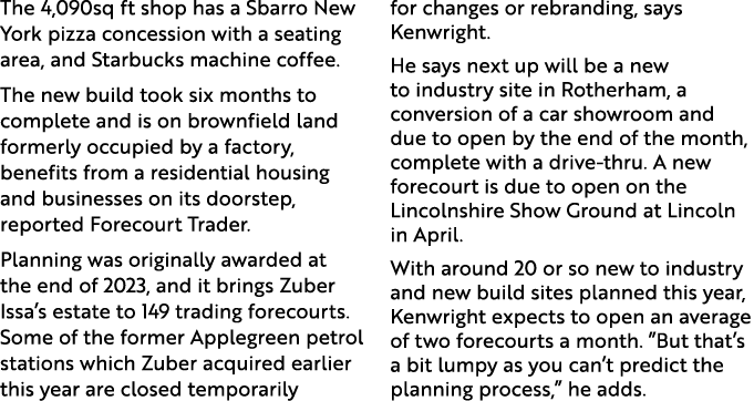 The 4,090sq ft shop has a Sbarro New York pizza concession with a seating area, and Starbucks machine coffee. The new...