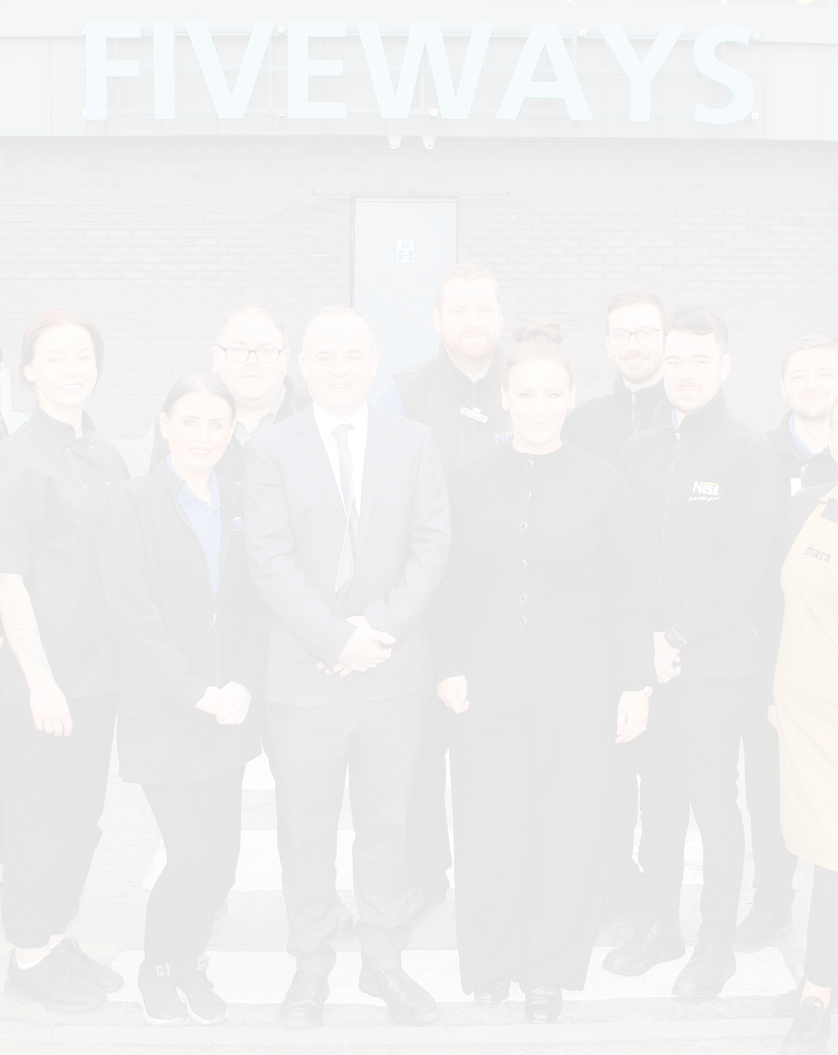 Fiveways Managers Declan Byrne and Helen Meehan with a few of their staff thank their customers and welcome new shoppers to come and enjoy a fantastic shopping experience at FIVEWAYS.