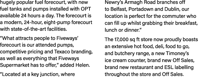 hugely popular fuel forecourt, with new fuel tanks and pumps installed with OPT available 24 hours a day. The forecou...