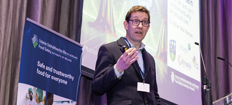 No Repro Fee 25/02/2025 The Food Safety Consultative Council of the Food Safety Authority of Ireland hosted its Open Meeting, “AI in Food Safety: Innovation, Risks, and Opportunities," at the Gibson Hotel, Dublin, today (Tuesday, 25th February), focusing on the role of Artificial Intelligence in food safety. Bringing together key professionals, thought leaders, and experts in AI and food safety, the event explored real-world applications of AI technologies such as machine learning, predictive modelling, and computer vision in enhancing food safety systems and mitigating risks across the agri-food industry. Pictured : Dr Brian McNamee, Associate Professor, School of Computer Science, UCD
