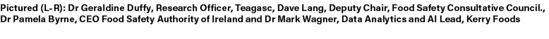 Pictured (L R): Dr Geraldine Duffy, Research Officer, Teagasc, Dave Lang, Deputy Chair, Food Safety Consultative Coun...