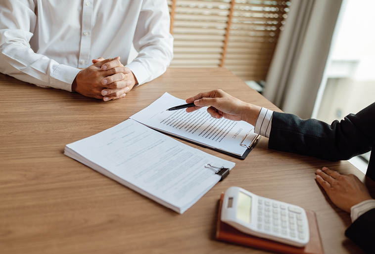 Business people signing contract making deal with life insurance agent Concept for consultant health insurance life insurance savings plan