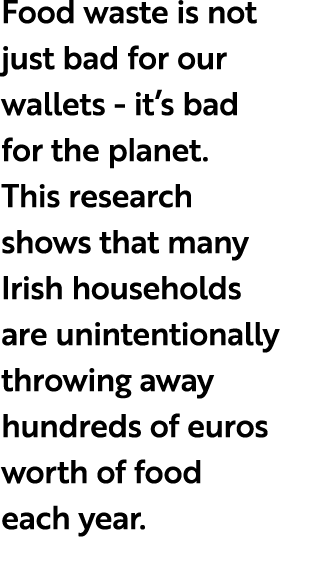 Food waste is not just bad for our wallets it’s bad for the planet. This research shows that many Irish households ar...