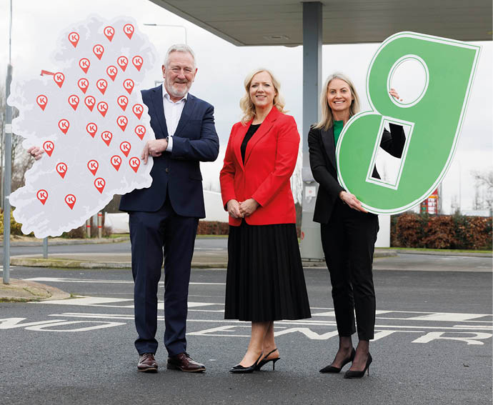 *** NO REPRODUCTION FEE *** DUBLIN : 10/3/2025 : Pictured at Circle K Kill North celebrating Circle K’s Guaranteed Irish accreditation are: Ciara Foxton, Managing Director of Circle K Ireland, Sinead Mitchell, Head of Marketing & PR at Guaranteed Irish, and Gerry Casey, Circle K Express Castlebar. Picture: Conor McCabe Photography. MEDIA CONTACT : Ina Gonzalez email Ina.Gonzalez@teneo.com
