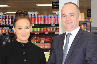 Fiveways Managers Helen Meehan and Declan Byrne making sure customers enjoy their shopping experience at Fiveways
