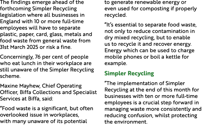 The findings emerge ahead of the forthcoming Simpler Recycling legislation where all businesses in England with 10 or...