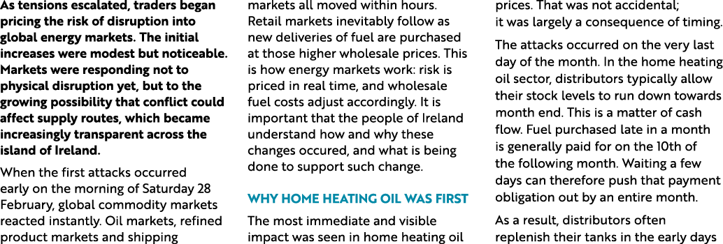 As tensions escalated, traders began pricing the risk of disruption into global energy markets. The initial increases...