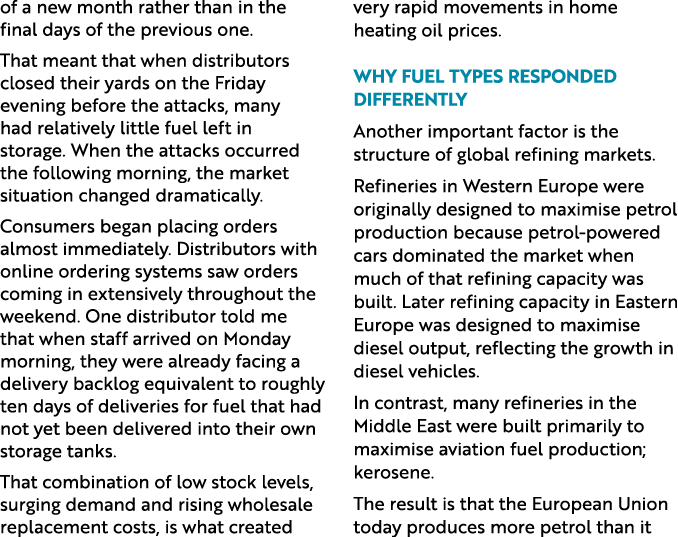 of a new month rather than in the final days of the previous one. That meant that when distributors closed their yard...