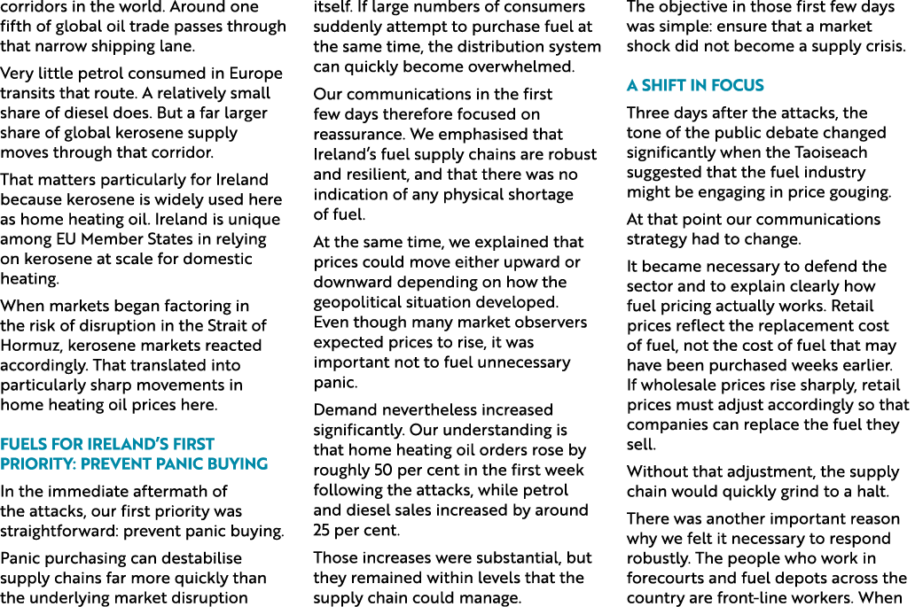 corridors in the world. Around one fifth of global oil trade passes through that narrow shipping lane. Very little pe...