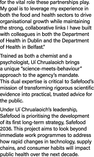 for the vital role these partnerships play. My goal is to leverage my experience in both the food and health sectors ...
