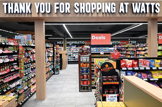 A store with a sign that reads “Thank You for Shopping at Watts." AI generated content