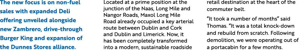 The new focus is on non fuel sales with expanded Deli offering unveiled alongside new Zambrero, drive through Burger ...