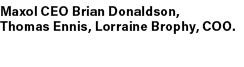 Maxol CEO Brian Donaldson, Thomas Ennis, Lorraine Brophy, COO.