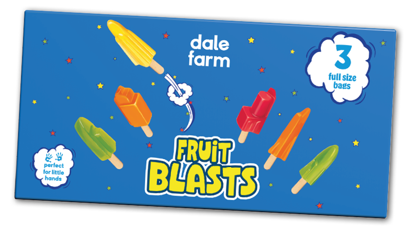 A box of fruit blasts with three different flavors. AI generated content