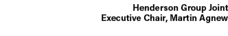 Henderson Group Joint Executive Chair, Martin Agnew 
