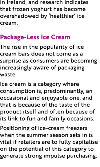 in Ireland, and research indicates that frozen yoghurt has become overshadowed by ‘healthier’ ice cream. Package Less...