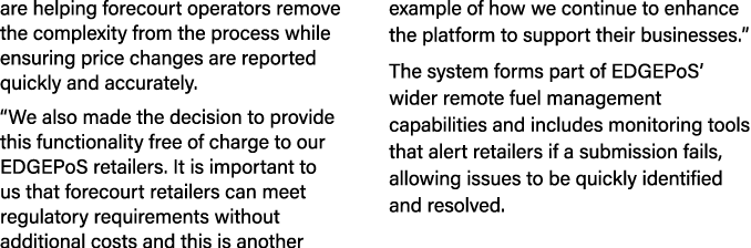 are helping forecourt operators remove the complexity from the process while ensuring price changes are reported quic...