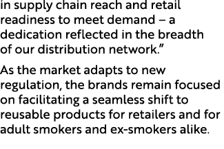 in supply chain reach and retail readiness to meet demand – a dedication reflected in the breadth of our distribution...