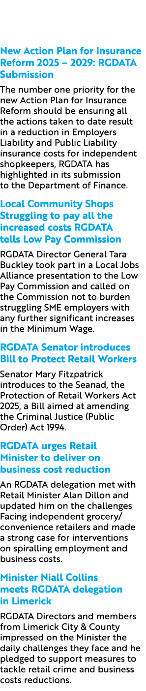 In Brief New Action Plan for Insurance Reform 2025 – 2029: RGDATA Submission The number one priority for the new Acti...