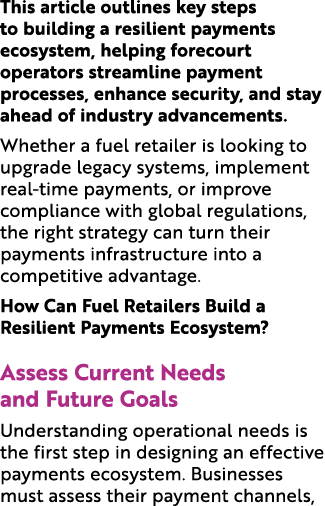 This article outlines key steps to building a resilient payments ecosystem, helping forecourt operators streamline pa...