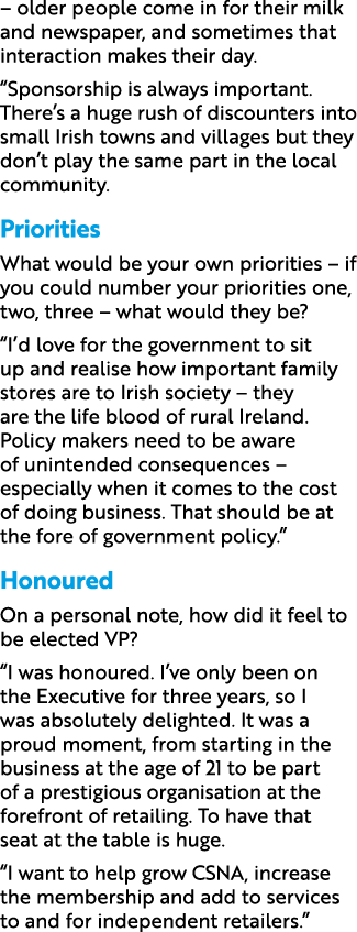 – older people come in for their milk and newspaper, and sometimes that interaction makes their day. “Sponsorship is ...