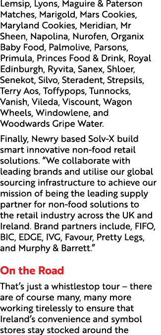 Lemsip, Lyons, Maguire & Paterson Matches, Marigold, Mars Cookies, Maryland Cookies, Meridian, Mr Sheen, Napolina, Nu...