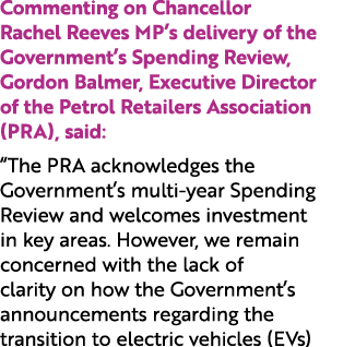 Commenting on Chancellor Rachel Reeves MP’s delivery of the Government’s Spending Review, Gordon Balmer, Executive Di...