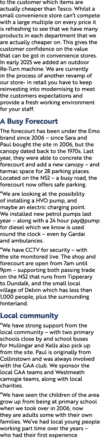 to the customer which items are actually cheaper than Tesco. Whilst a small convenience store can’t compete with a la...