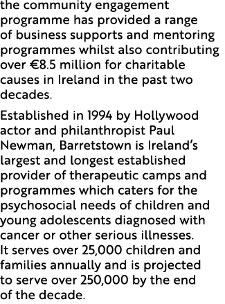 the community engagement programme has provided a range of business supports and mentoring programmes whilst also con...