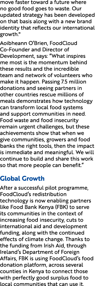 move faster toward a future where no good food goes to waste. Our updated strategy has been developed on that basis a...