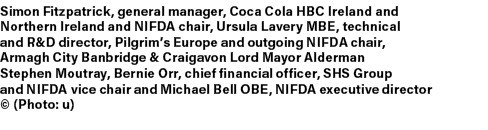 Simon Fitzpatrick, general manager, Coca Cola HBC Ireland and Northern Ireland and NIFDA chair, Ursula Lavery MBE, te...