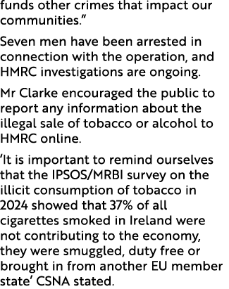 funds other crimes that impact our communities.” Seven men have been arrested in connection with the operation, and H...