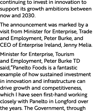 continuing to invest in innovation to support its growth ambitions between now and 2030. The announcement was marked ...