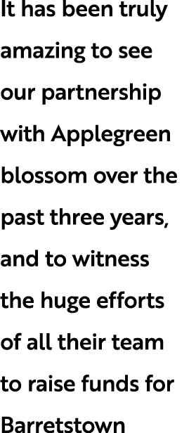 It has been truly amazing to see our partnership with Applegreen blossom over the past three years, and to witness th...