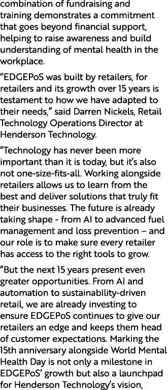 combination of fundraising and training demonstrates a commitment that goes beyond financial support, helping to rais...